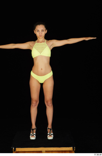 Shrima standing t-pose underwear whole body yellow bra yellow panties…